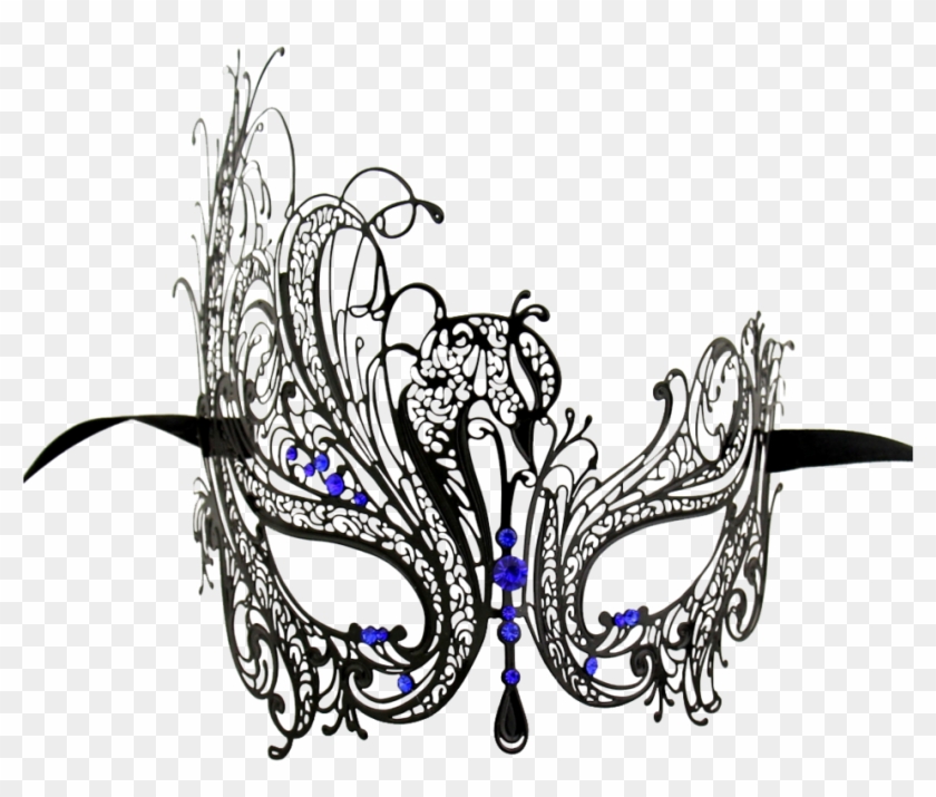 Black Series Swan Metal Filigree Laser Cut Womens Masquerade - Women's Swan Metal Filigree Laser Cut Venetian Masquerade #489238