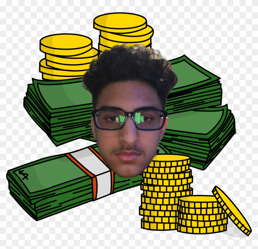 Ghai Is Placed Above Lots Of Money - Money Clipart #489626