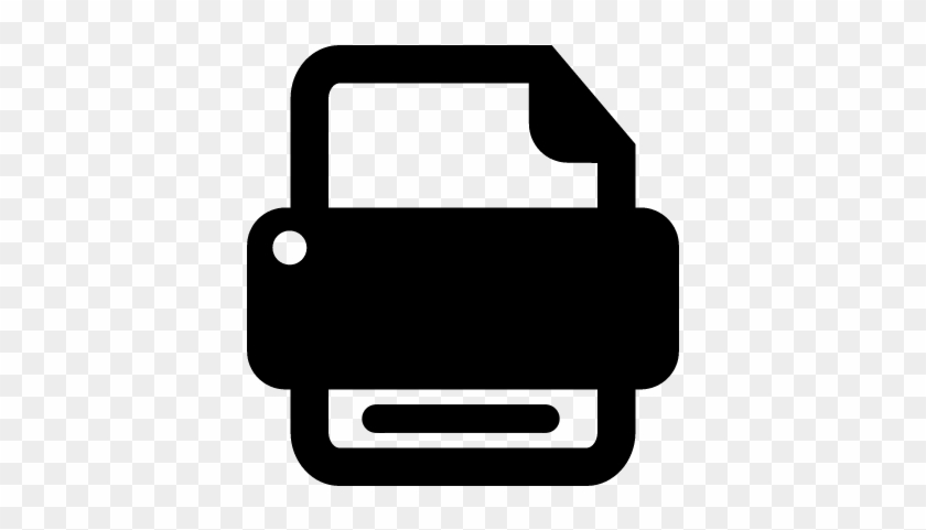 Print Button Vector - Print Button Black Png #489673