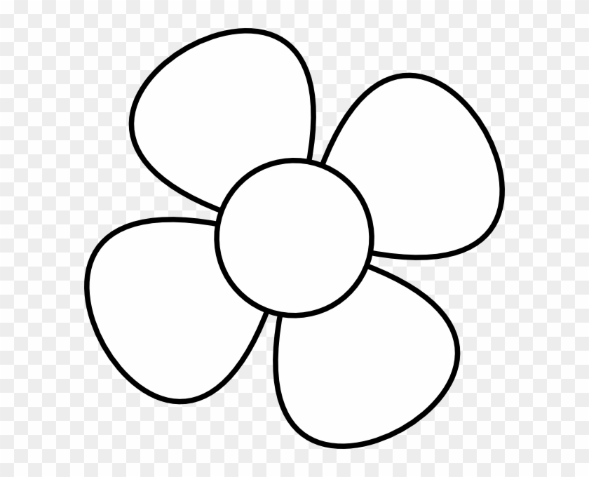 Flower Black - Flower Clipart Black And White #490296
