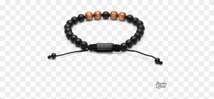 Reclaimed Whiskey Barrel & Zebra Wood Macrame Bracelets - Macrame Bracelet #490433