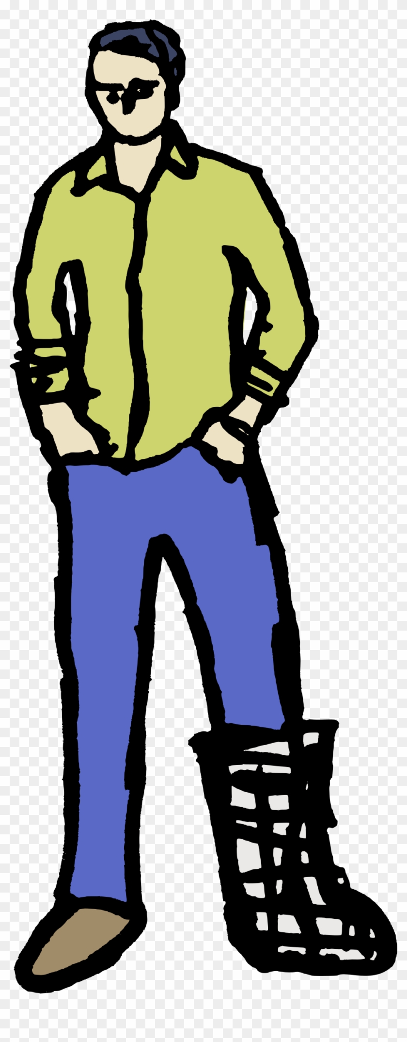 Man In A Cast - Portable Network Graphics #490785