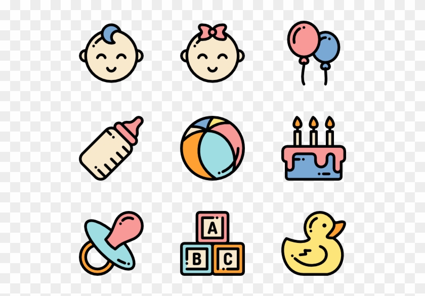 Baby Shower - Baby Icons Png #491600
