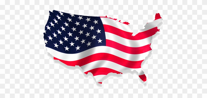 America - American Flag Usa Map #491806