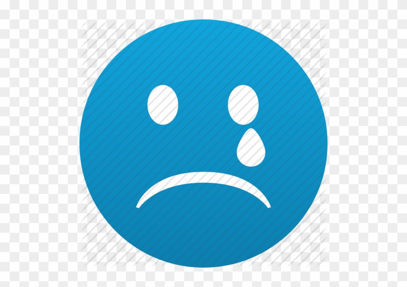 Sad Smiley Face - Sad Face Emoticon Blue #492606