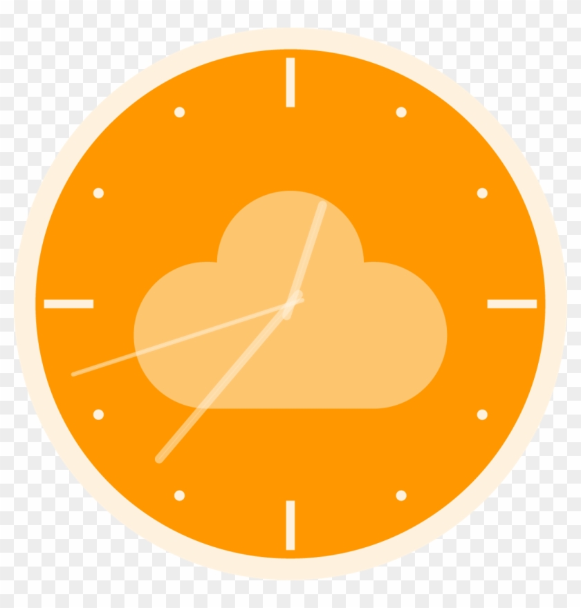 Orange - Quartz Clock #494971