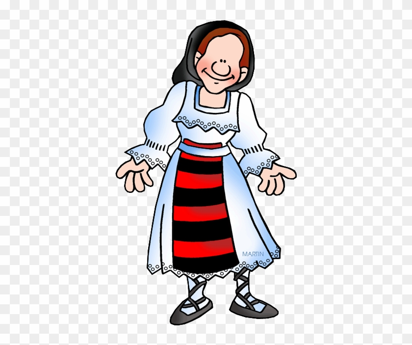 Romanian Woman - Romanian Boy Clipart #495106