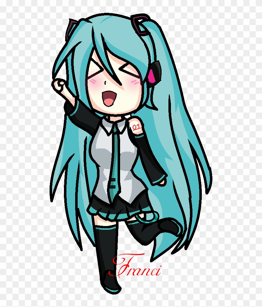 Hatsune Miku Chibi By Franci-bases - Cartoon #495334