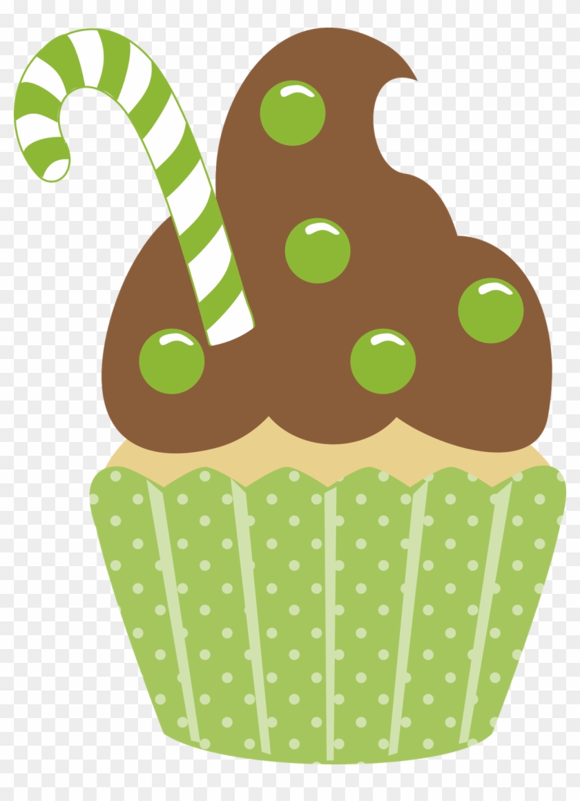 Christmas Cupcake Clip Art - Bota De Dulces Animada Png #497303
