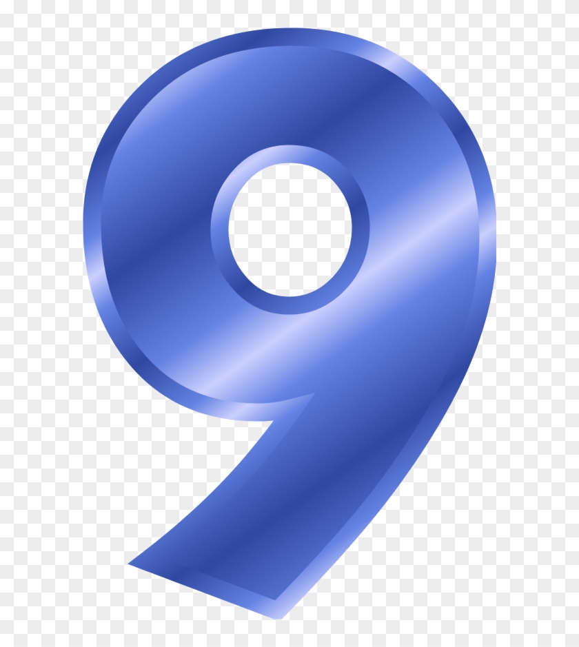 Blue Number 9 Clipart - Clip Art 9 #498311