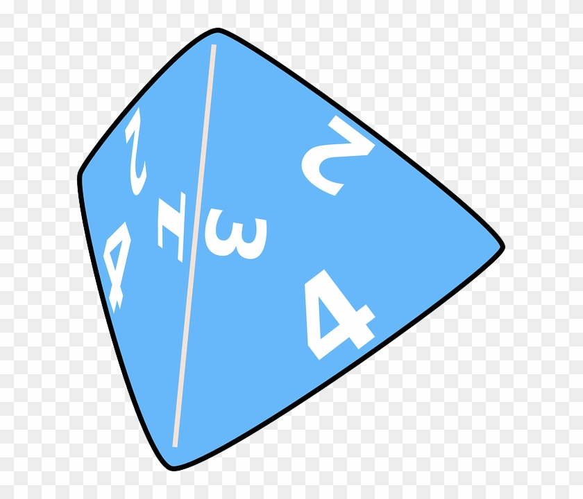 Game Blue, White, Dice, Triangle, Color, Colour, Shape, - Triangle Dice #498376