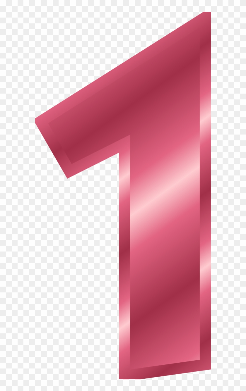 Pink Number 1 Clipart - Number 1 In Color #498423