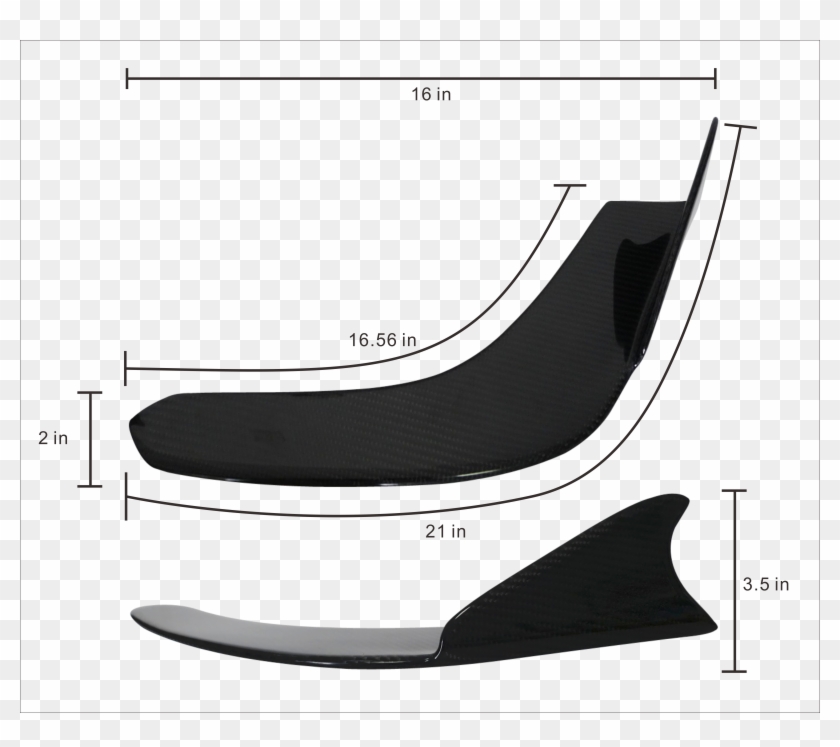 Universal Fit Carbon Fiber Cf Winglet Type 1 Front - Sparkling Graphite Metallic #498690