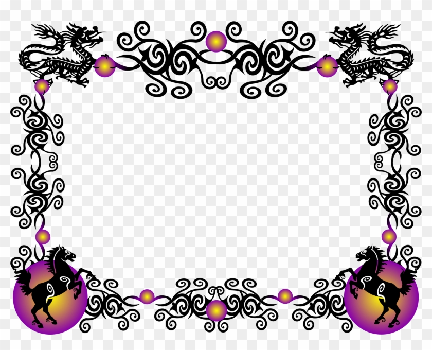 Year Of The Horse Clip Art - Chinese New Year 2018 Border #499240