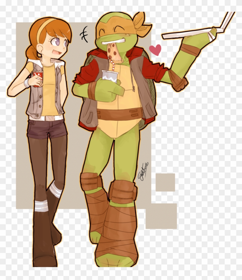 Tmnt2012 Deviantart Gallery - Tmnt Mikey And April #499242