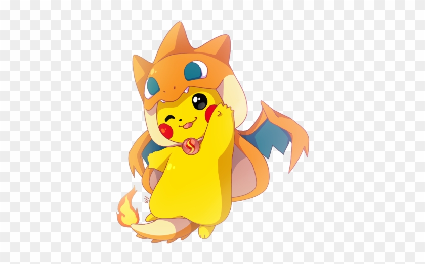 Pikachu-mega Charizard Y - Imagenes De Pikachu Kawaii #500339