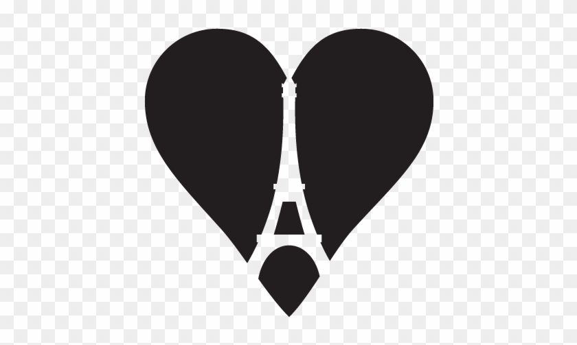 See It With Your Wall Color - Eiffel Tower In A Heart #86145