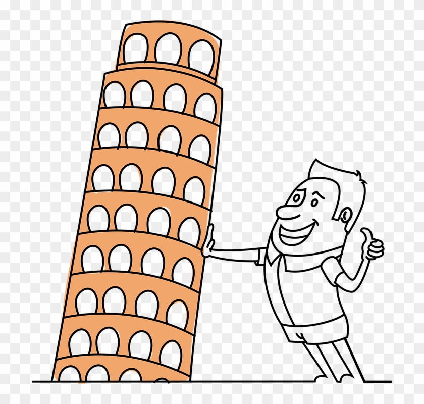 Pisa Tower Tourist Picture Funny Architecture - Leaning Tower Of Pisa #86352