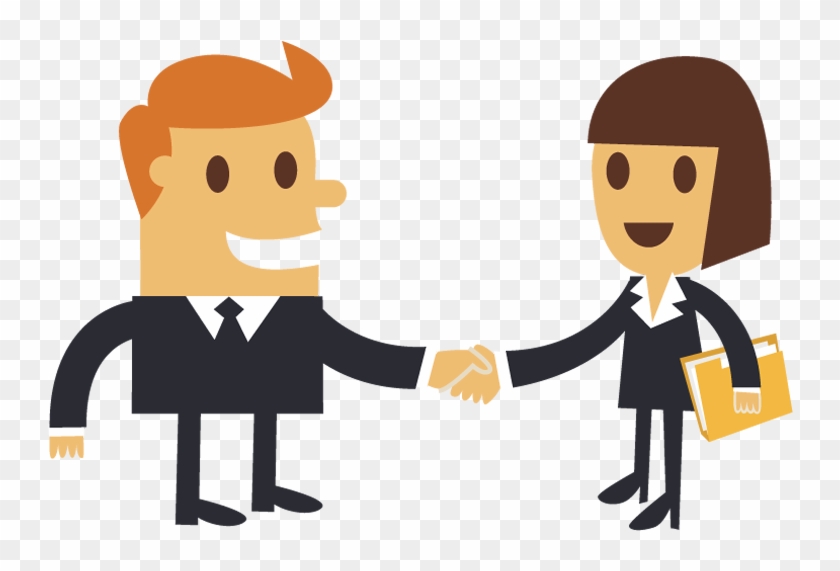 Typically Bosses Do Not Check On Your Work Load Before - People Shaking Hands Clipart #86522