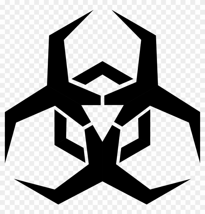 Malware Hazard Symbol Clip Art - Virus Symbol #86597
