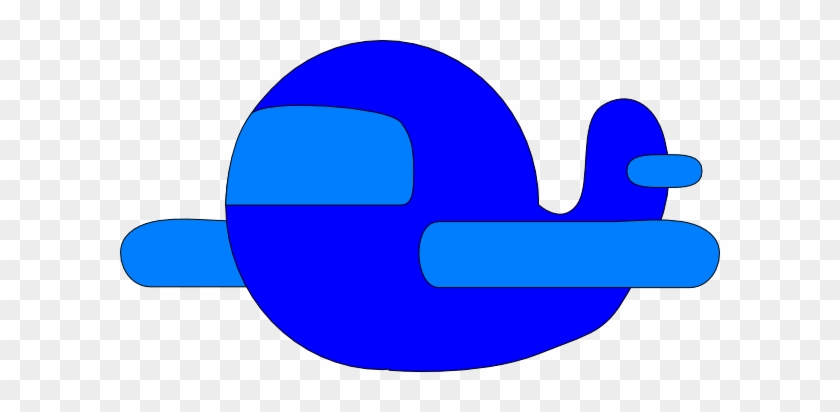 Blue Cartoon Airplane Clip Art - Blue Cartoon Plane #86658