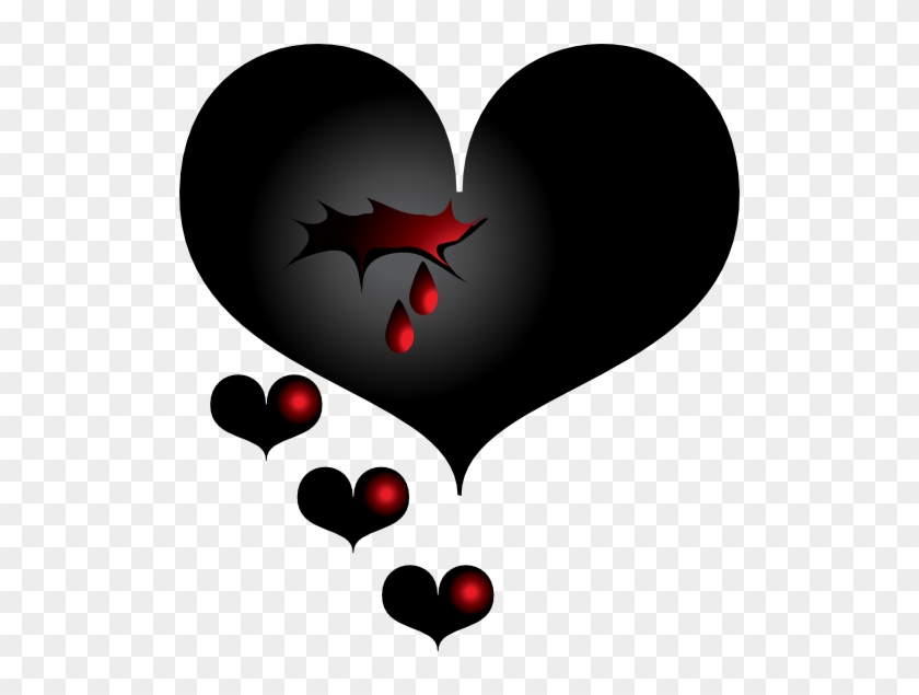 Black Heart - Transparent Broken Heart Png #86681