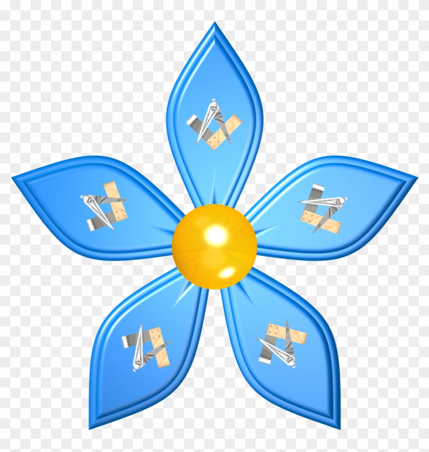 Clipart Not Perfect - Forget Me Not Freemason #87126