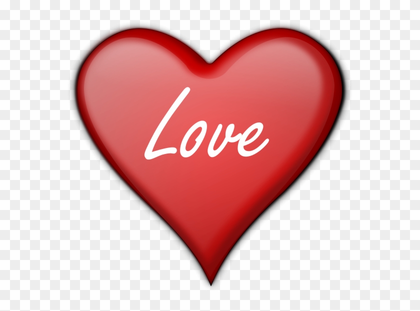 Heart Gloss 4 Svg Vector File, Vector Clip Art Svg - Heart With Love Words #87943