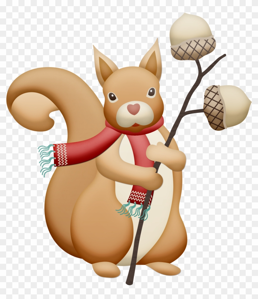 Christmas, Autumn, Fall Squirrel Clip Art - Animals In Fall Clip Art #88368