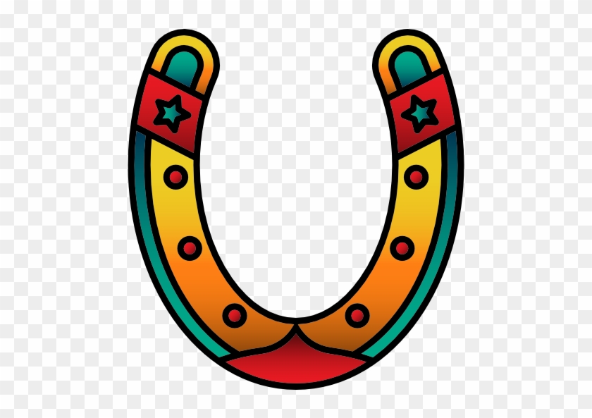 Size - Horseshoe Old School Tattoo #89023