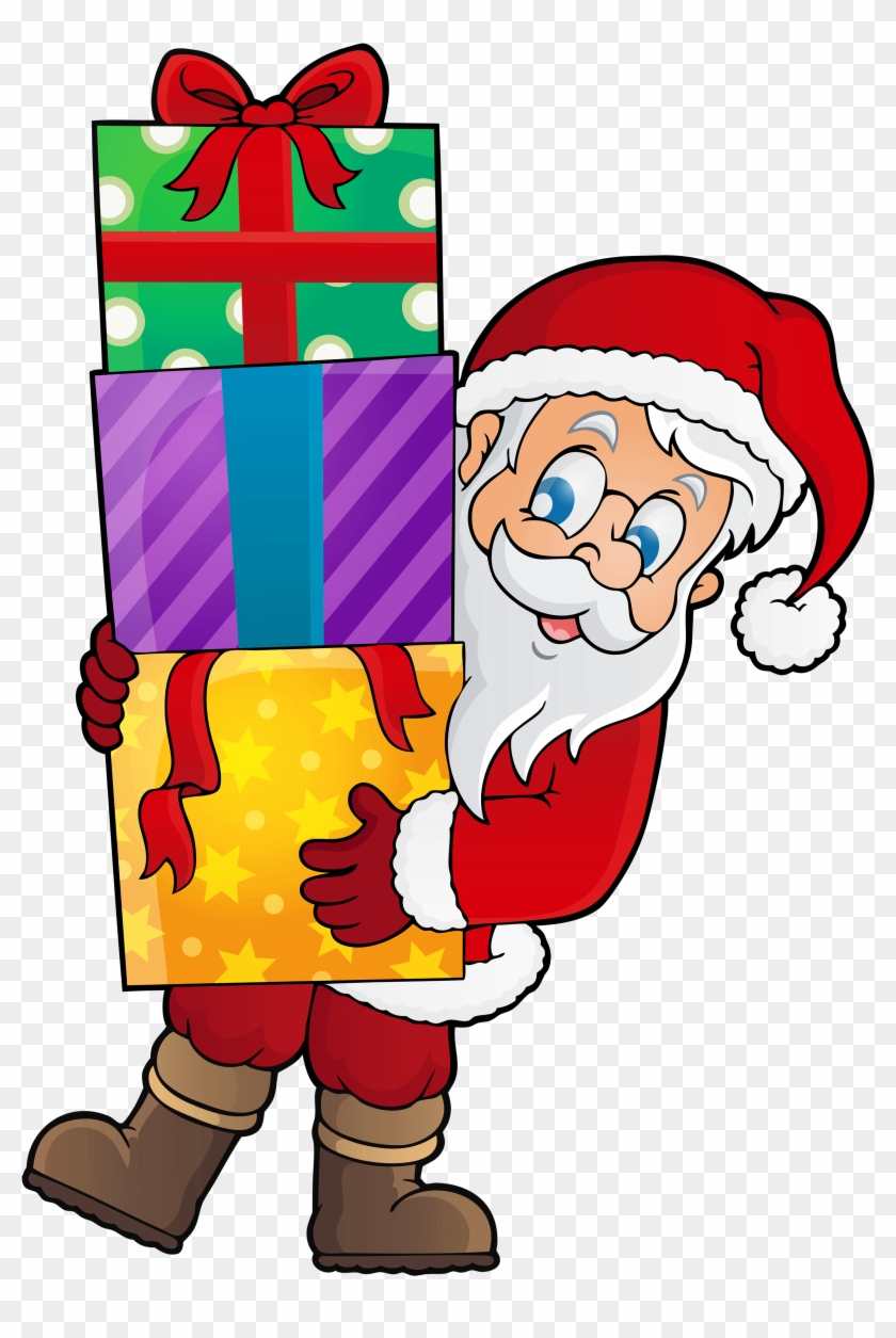 Transparent Santa With Presents Png Clipart - Christmas Day #89179