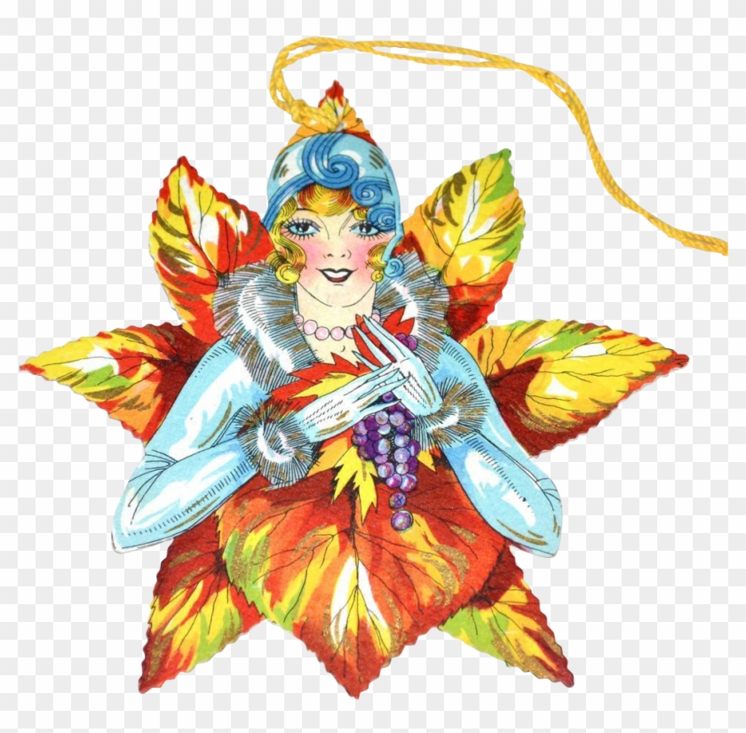 Hallmark ~ Art Deco Lady Die-cut Bridge Tally Card - Die Cutting #89674