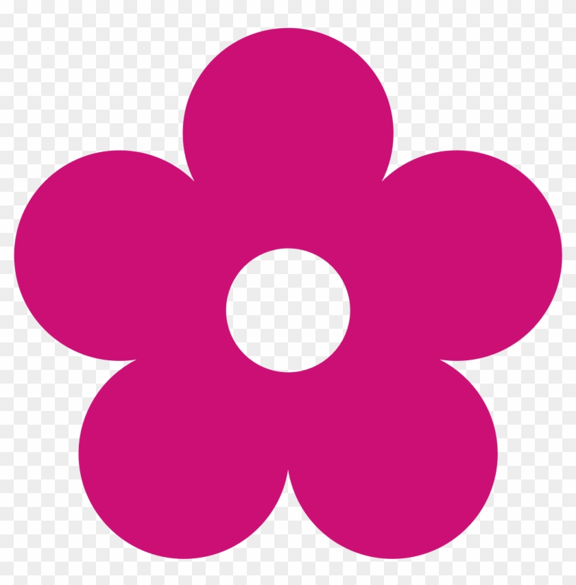Purple Flower Clipart One Flower - Flower Clipart Color #89686