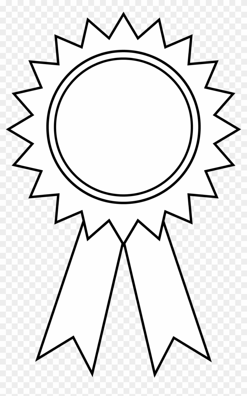 Award Ribbon Outline Free Clip Art - Clip Art Award Ribbons #89760