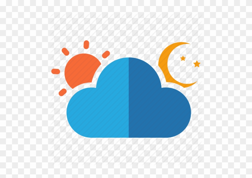 Set Of Weather Icons Day And Night Vector Clipart - Day And Night Icon #89888