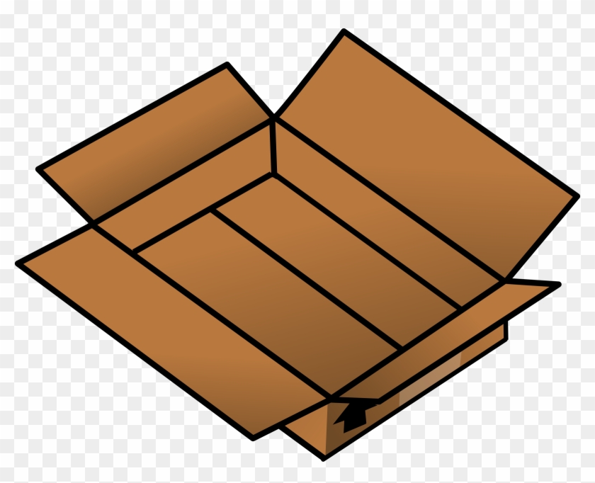 Open Cardboard Box Clipart - Boite En Carton Dessin #91167