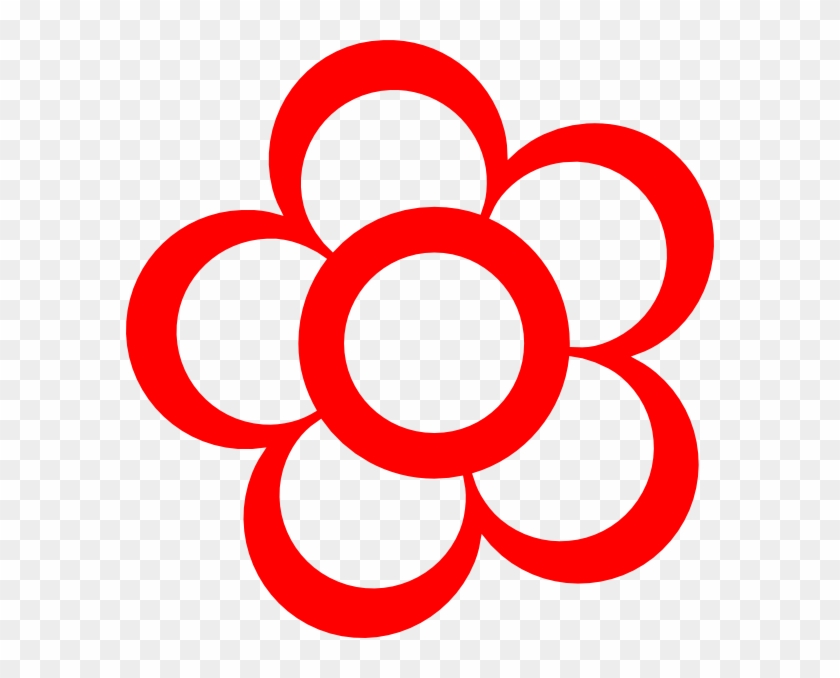 Red Flower Clipart - Clip Art Red Flower #92355