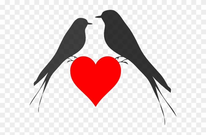Birds On A Branch Clip Art - Red Love Birds Clipart #92519