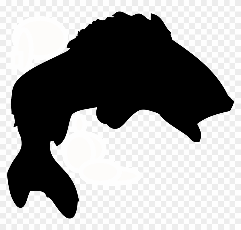 Fish, Silhouette - - Bass Silhouette Clipart #92533