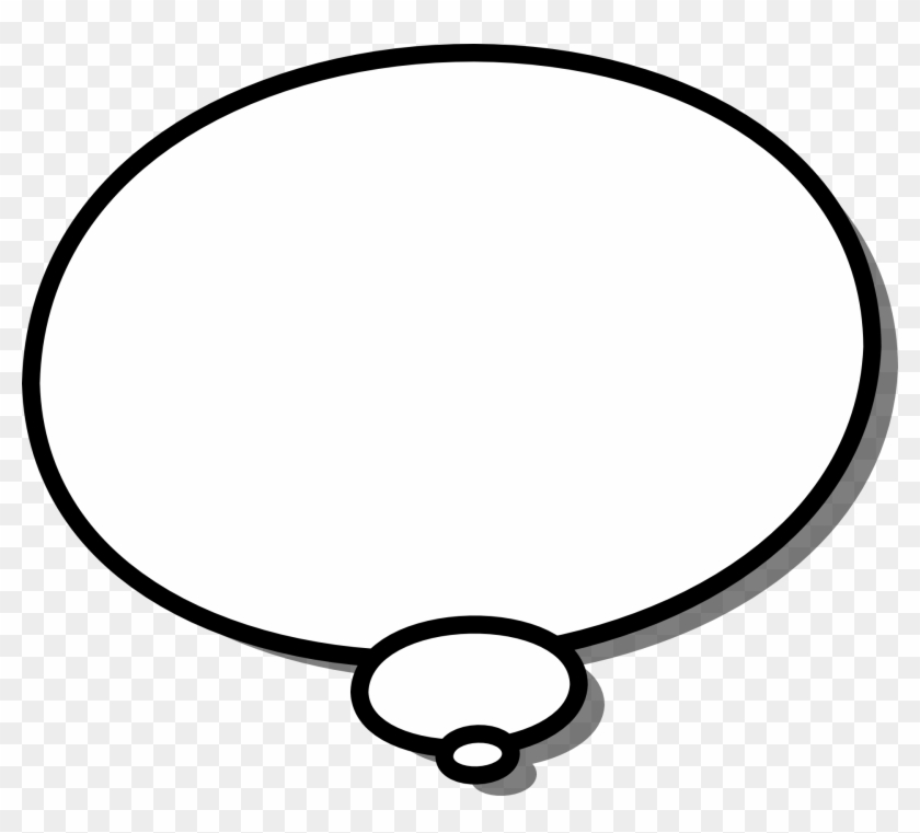 A Simple Black And White, Round Cartoon Callout With - Speech Bubble Black Background #92682
