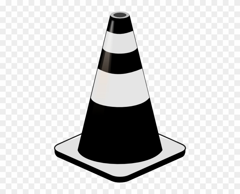 Cone Clipart - Traffic Cone Black And White #92874