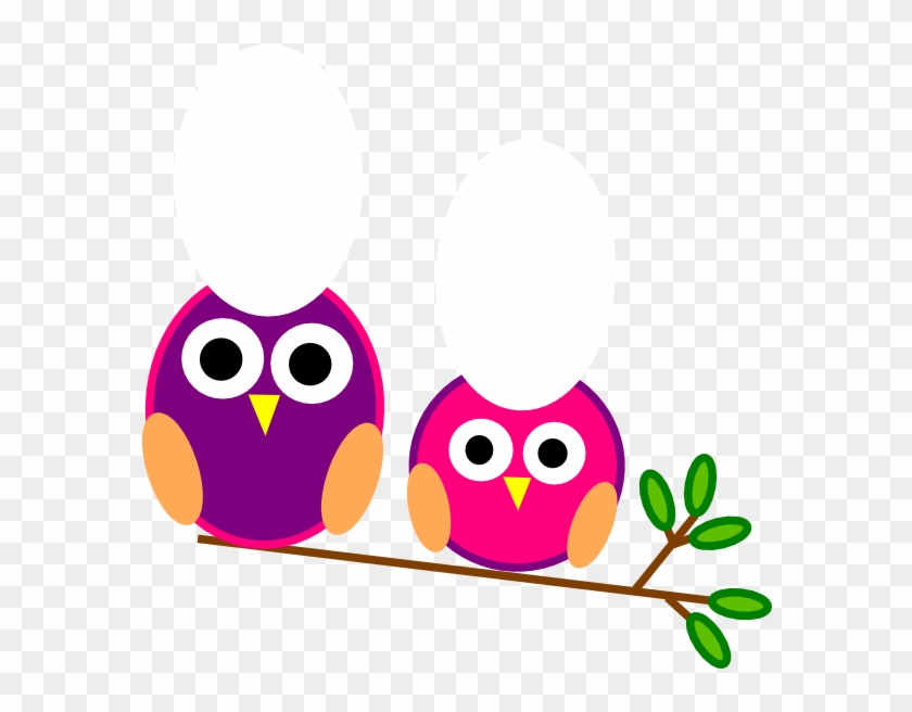 Cute Pink And Purple Owls Clip Art At Clker - Editable Classroom Door Signs #93465