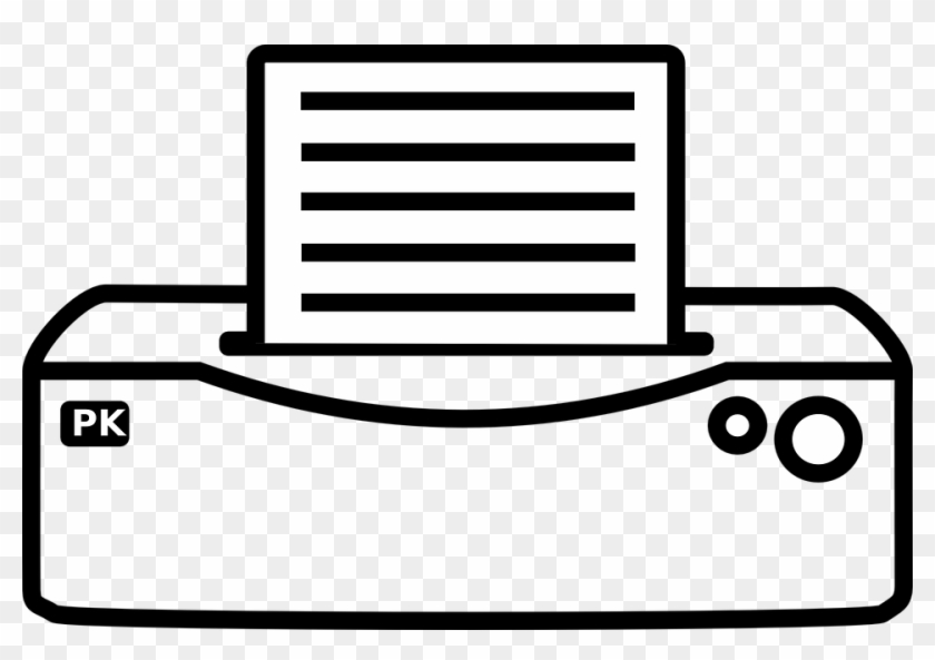 Free Vector Printer Icon Clip Art - Printer Black And White #94400