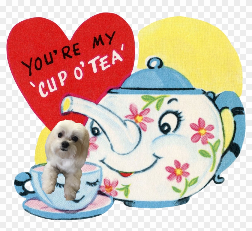 Retro Vintage Valentine's Ruby Lane - Vintage Teapot Valentine #94413