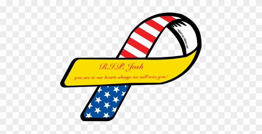 Custom Ribbon - R - I - P - Josh / You Are In Our Hearts - Dont Ban Pit Bulls #503995