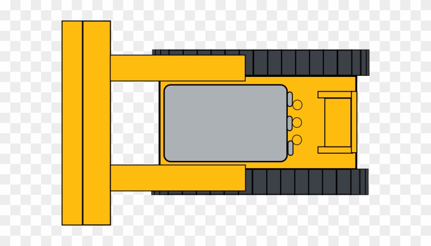 Bulldozer Clip Art At Clker Com Vector Clip Art - Top View Of A Bulldozer #507003