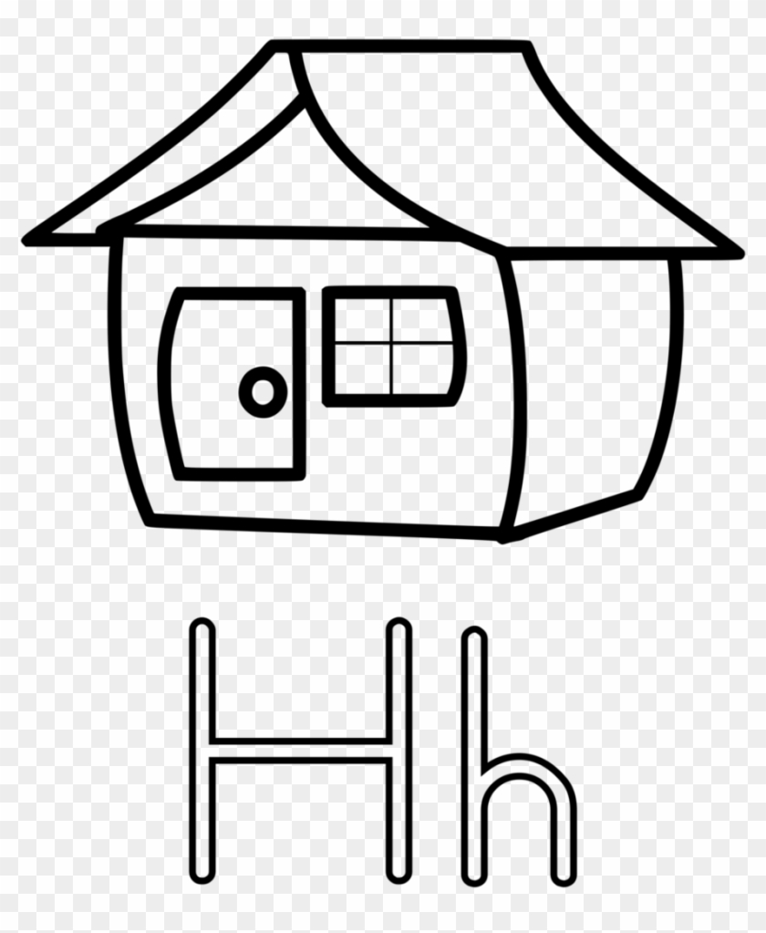 Agreeable H Clip Art Medium Size - Küçük Ev Resmi Boyama #507235