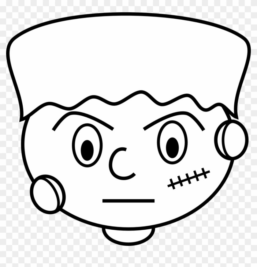 Frankenstein For Kids - Halloween Clipart Black And White #507306