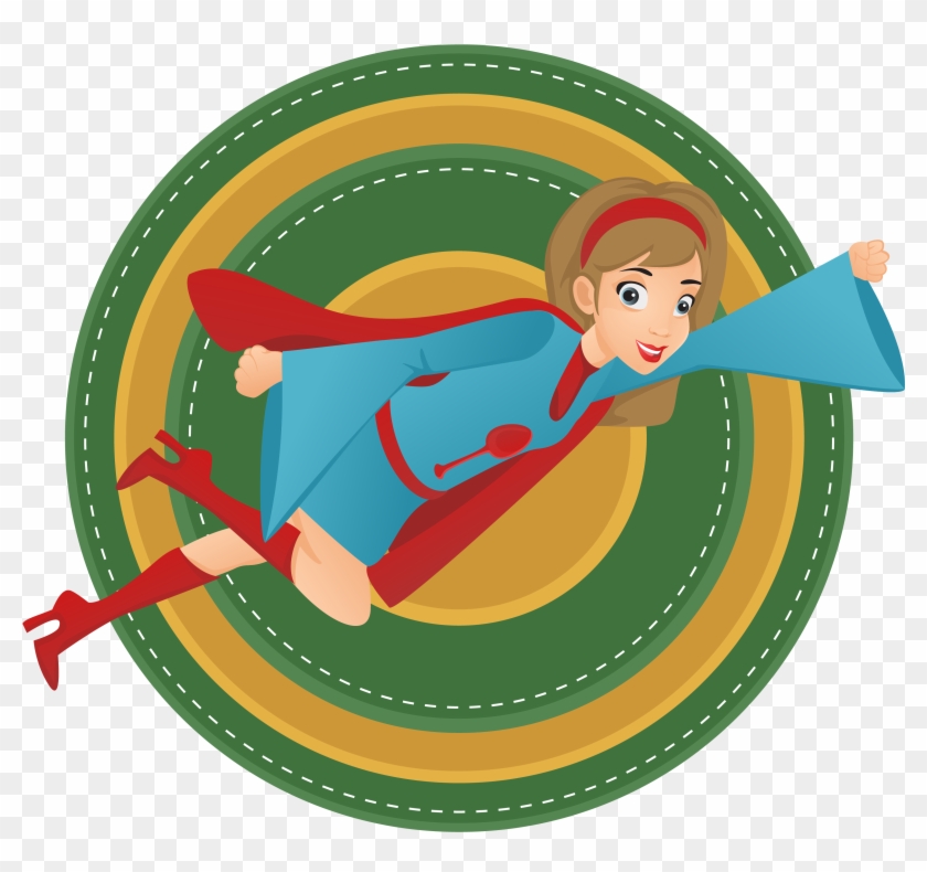 Super Girl Flying01-2 - Cartoon #508343