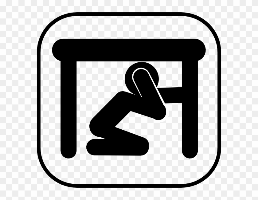 Computer Icons Duck And Cover Clip Art - Duck Cover And Hold Clipart #508475